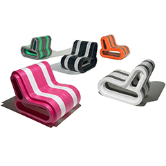 Modular sofa made from ARPRO (expanded polypropylene) with a special ergonomic and light-hearted appearance made by Movisi. Shown in Black, Magenta, White, Grey, Orange and Lime. 