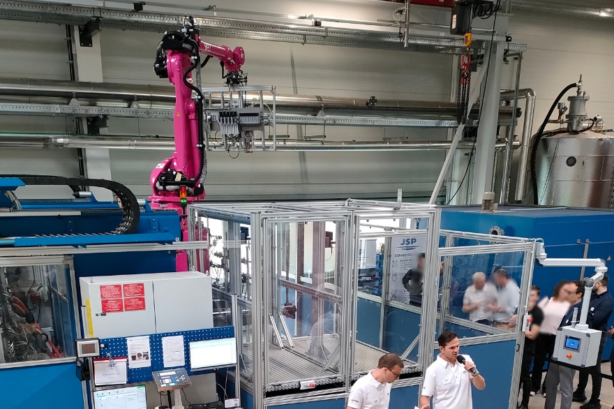 View of lab at the Innovation Centre showing eureka, FILL station and robotics automation.